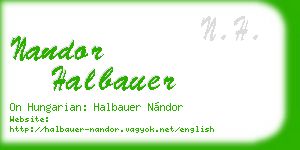 nandor halbauer business card